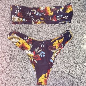 Zaful halter top flower bikini very cheeky!!